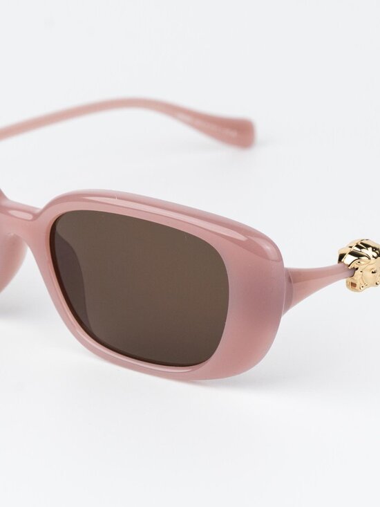 Versace Women Sunglasses Opal Pink Brown Rectangle VE4504D 553573 NEW AUTHENTIC